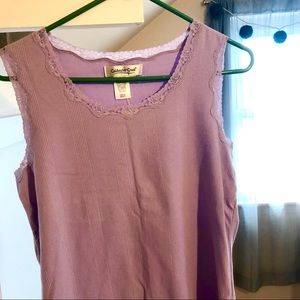 Coldwater Creek lace trim tank